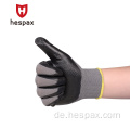 Hespax Anti -Öl -Polyester glatte Nitrilschichthandschuhe